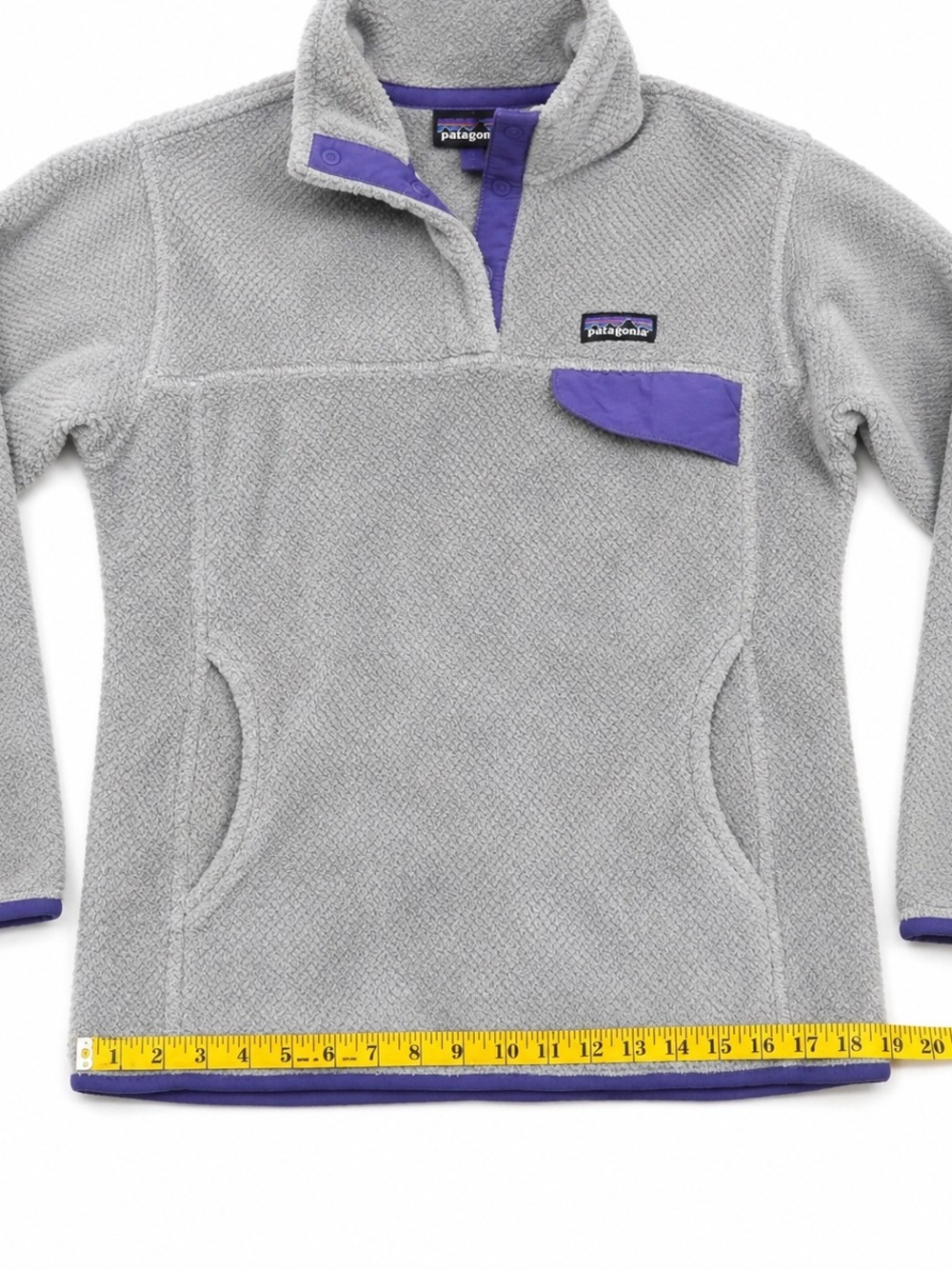 Patagonia Women's Fleece Pullover purple hiking sweater outdoor Snap T Style - Picture 5 of 10